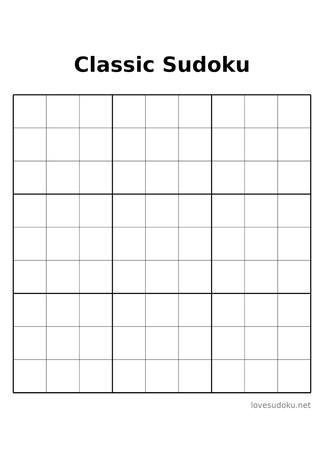 sudoku game board